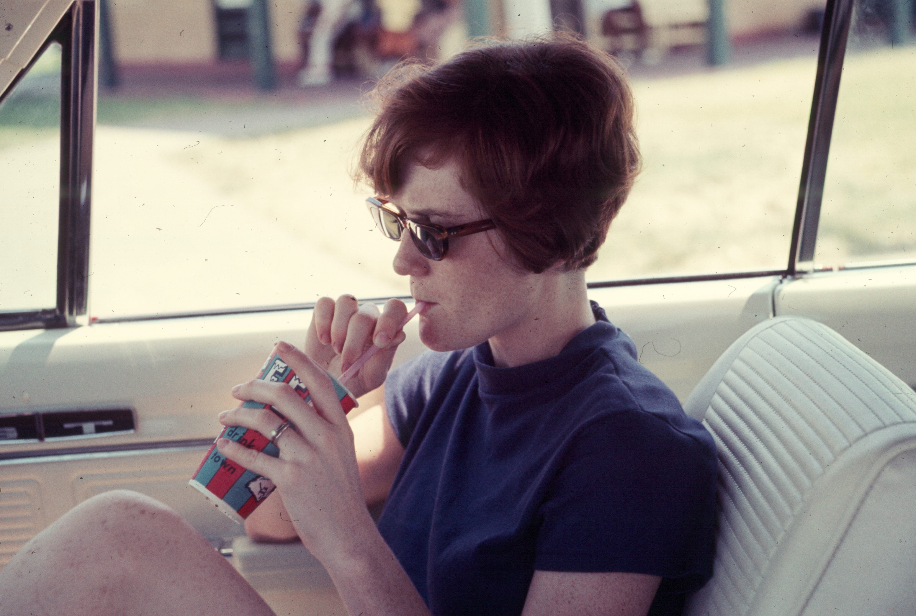 Check out the babe on the white naugahyde