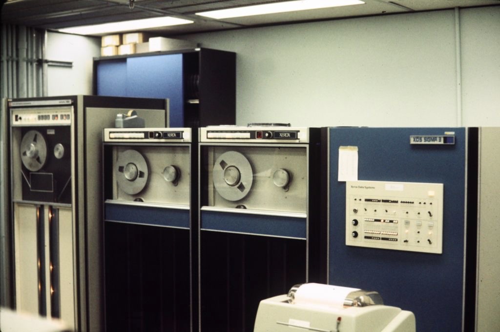 XDS Sigma 3 with a 7 track and two 9 track tape drives.